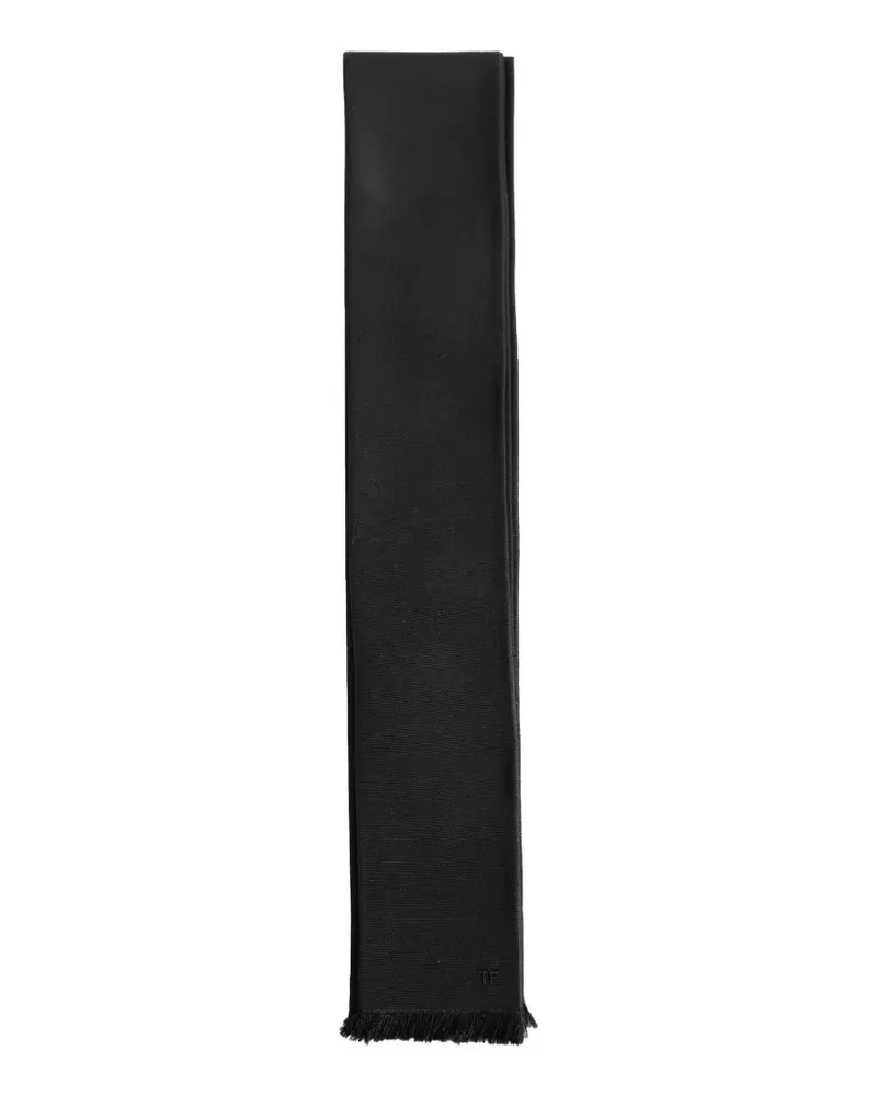 Tom Ford Schal mit Fransen - Schwarz Schwarz