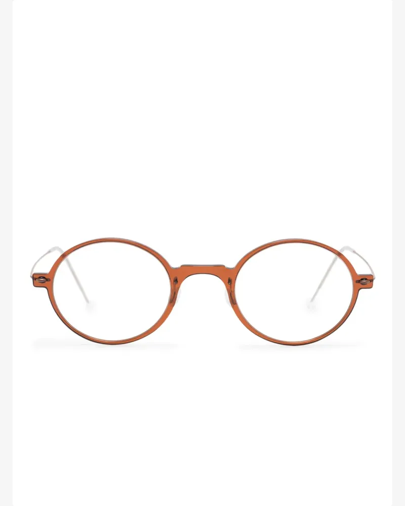 Lindberg Brille mit rundem Gestell - Braun Braun
