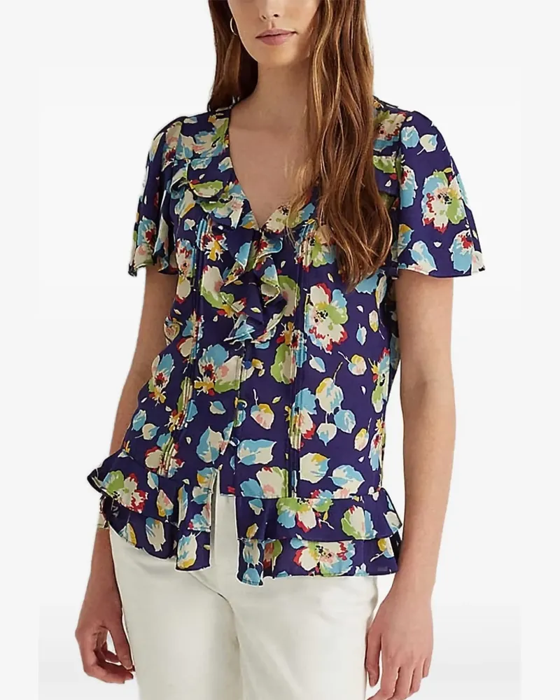 Ralph Lauren Hemd mit Blumen-Print - Blau Blau