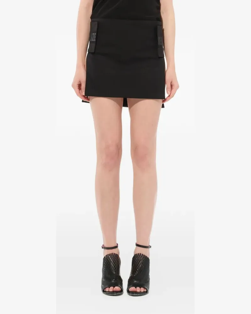 Givenchy Podium logo-patch skirt - Schwarz Schwarz