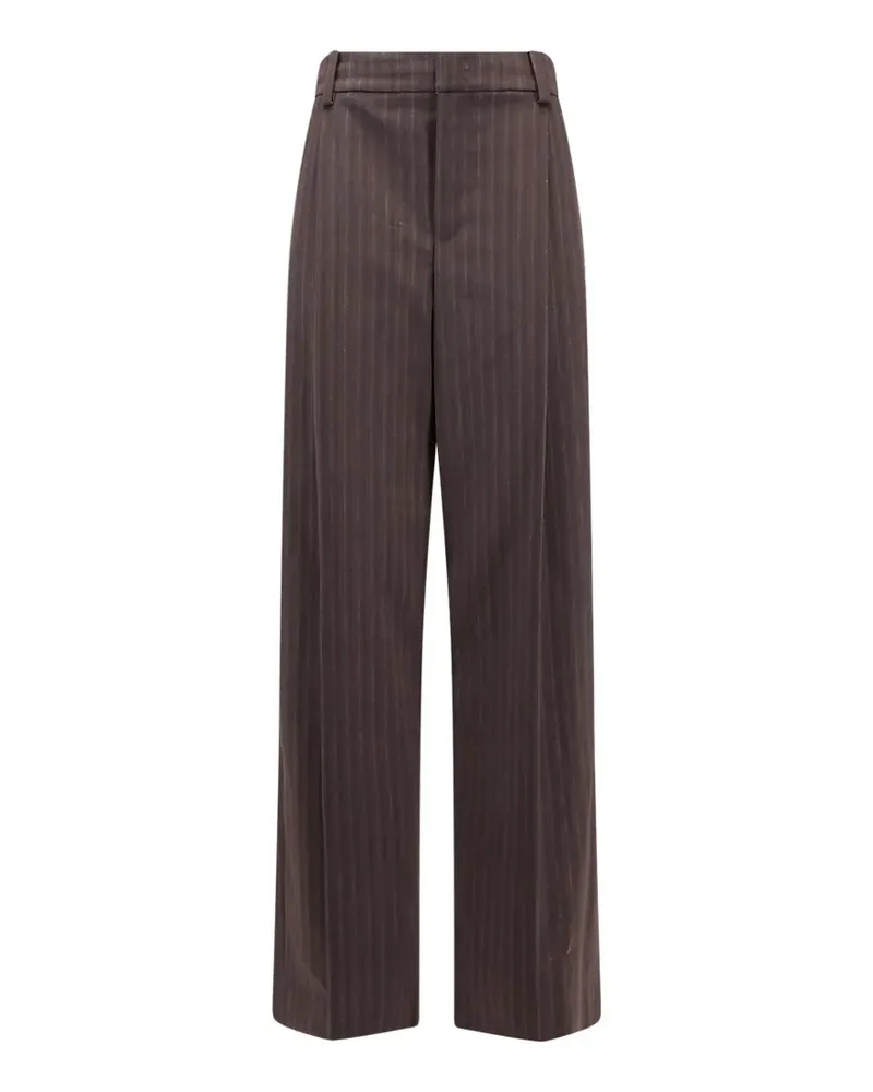 Vince Weite Hose mit Nadelstreifen - Braun Braun