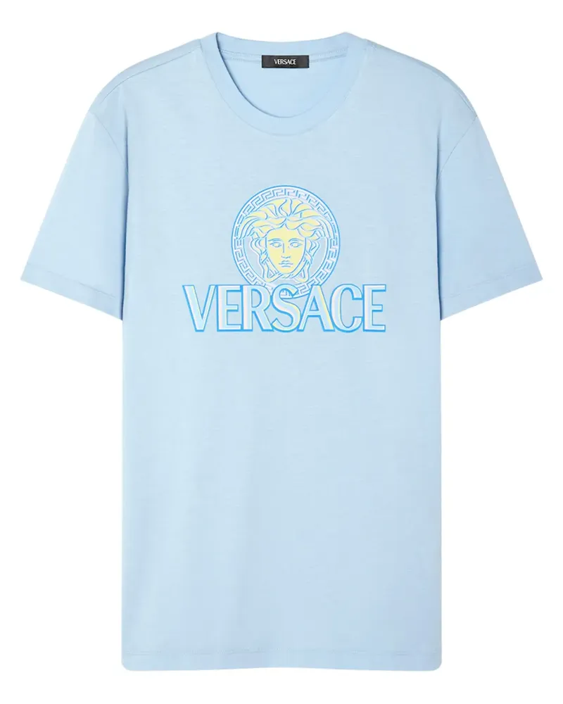 Versace T-Shirt mit Medusa-Print - Blau Blau