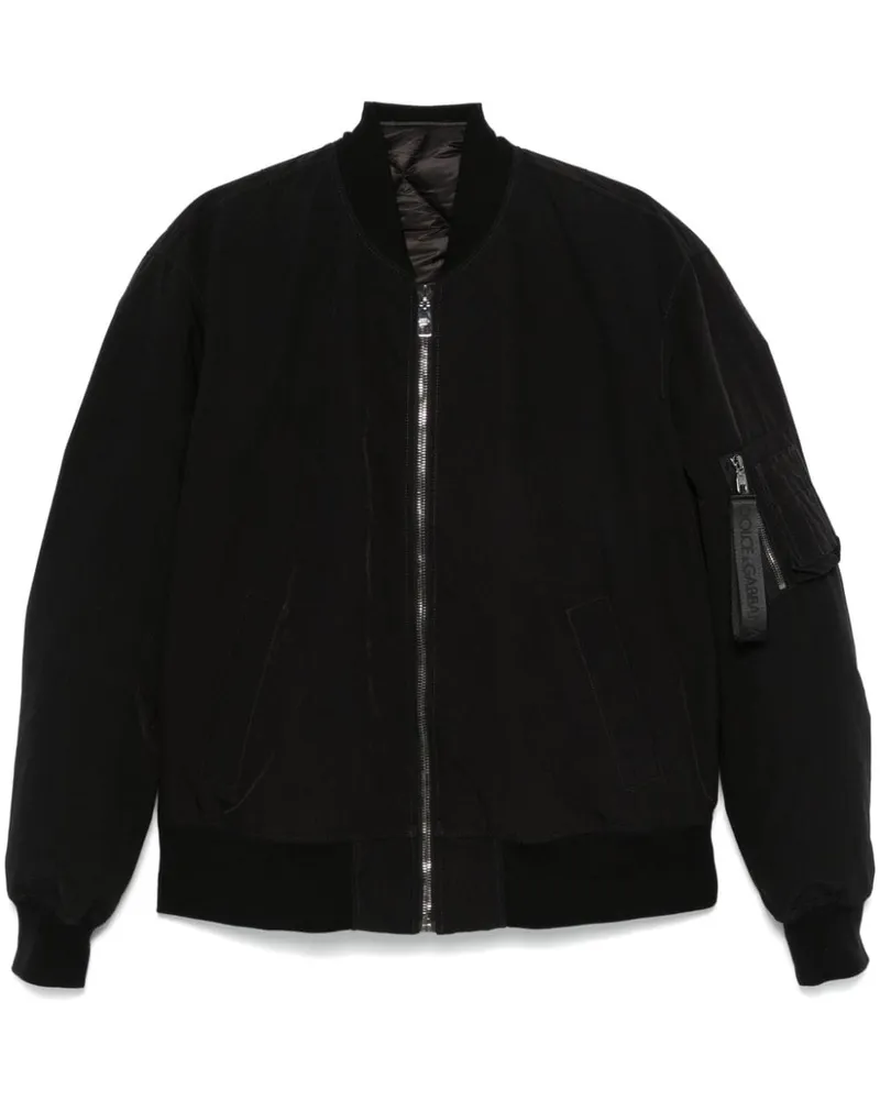 Dolce & Gabbana Gefütterte Bomberjacke - Schwarz Schwarz