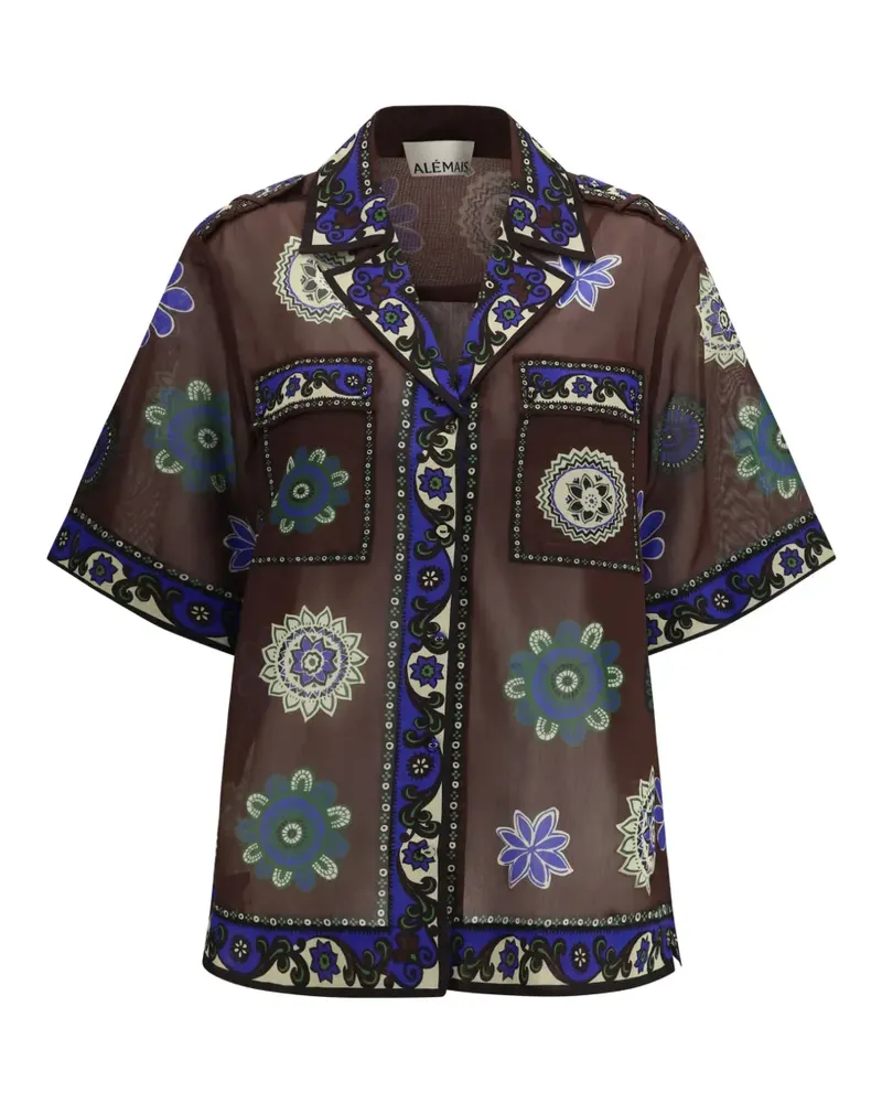 ALEMAIS floral print shirt - Braun Braun