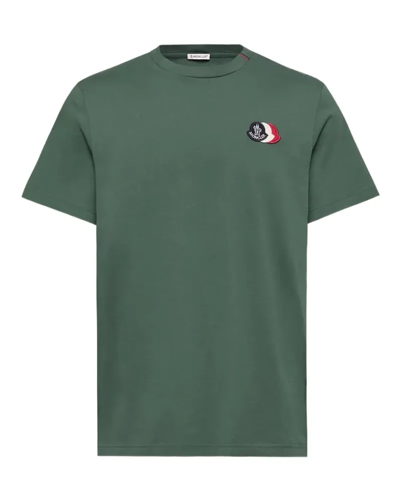 Moncler logo-patch T-shirt - Grün Grün