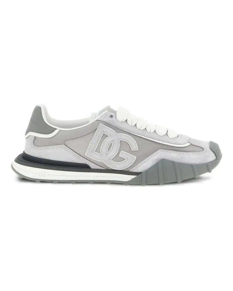 Dolce & Gabbana logo leather sneakers - Grau Grau