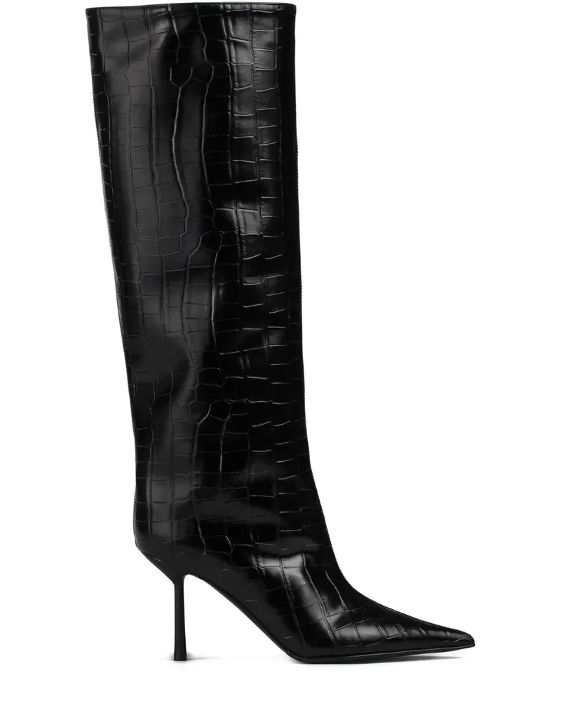 Le Silla Kniehohe Bella Stiefel 80mm - Schwarz Schwarz
