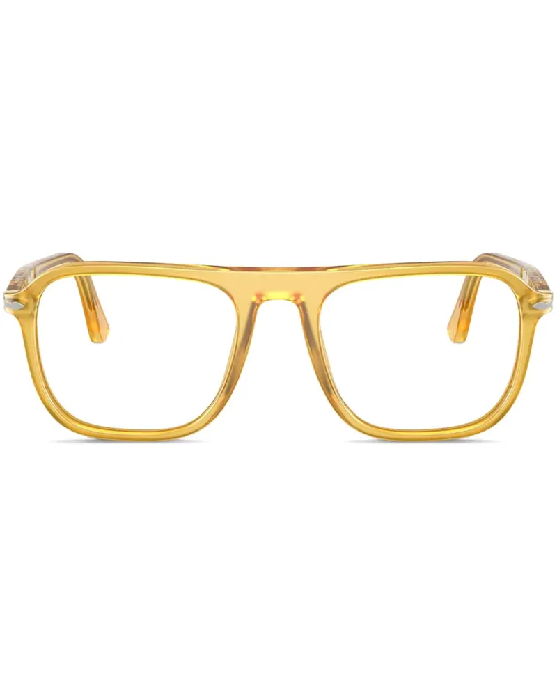 Persol Jacques Brille mit Oversized-Gestell - Gelb Gelb