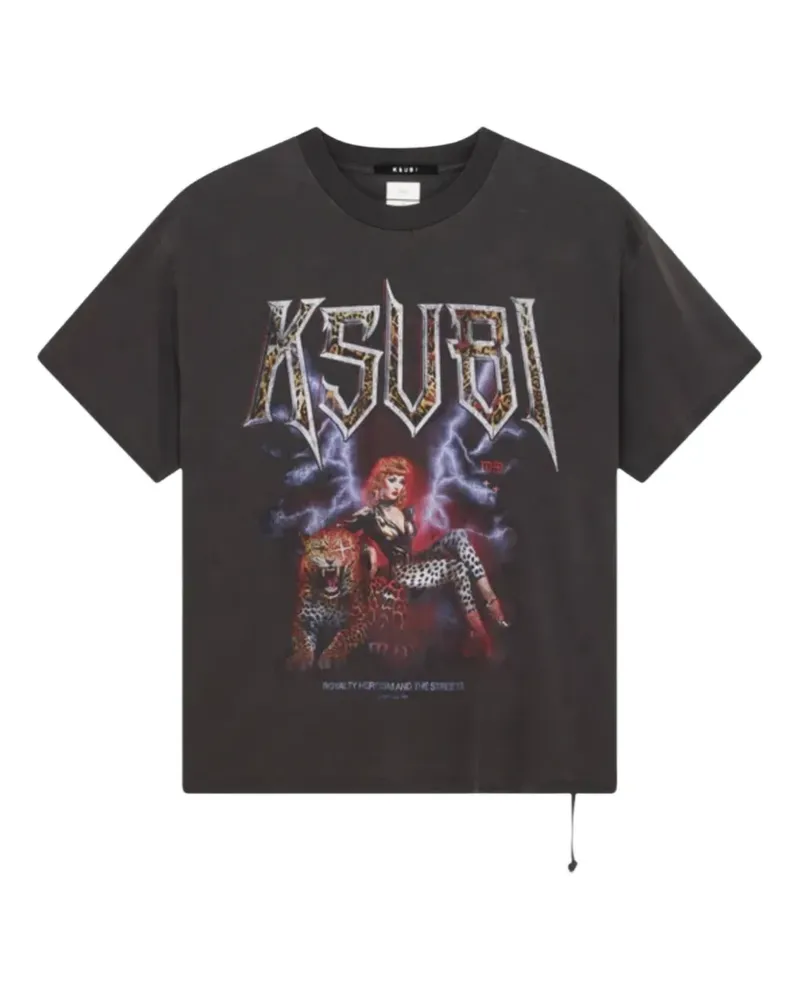 ksubi Kingdom Ekcess T-Shirt mit grafischem Print - Schwarz Schwarz