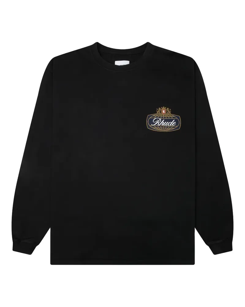 RHUDE Safari Crest Ls Tee - Schwarz Schwarz