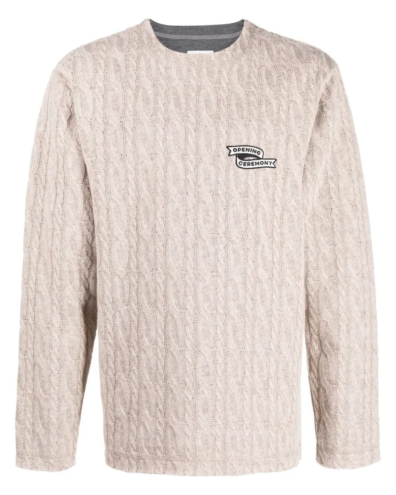Opening Ceremony Pullover mit Zopfmuster - Nude Nude
