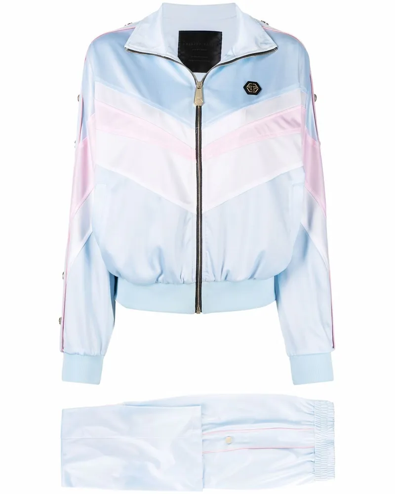 Philipp Plein Jogginganzug mit Logo-Stickerei - Blau Blau