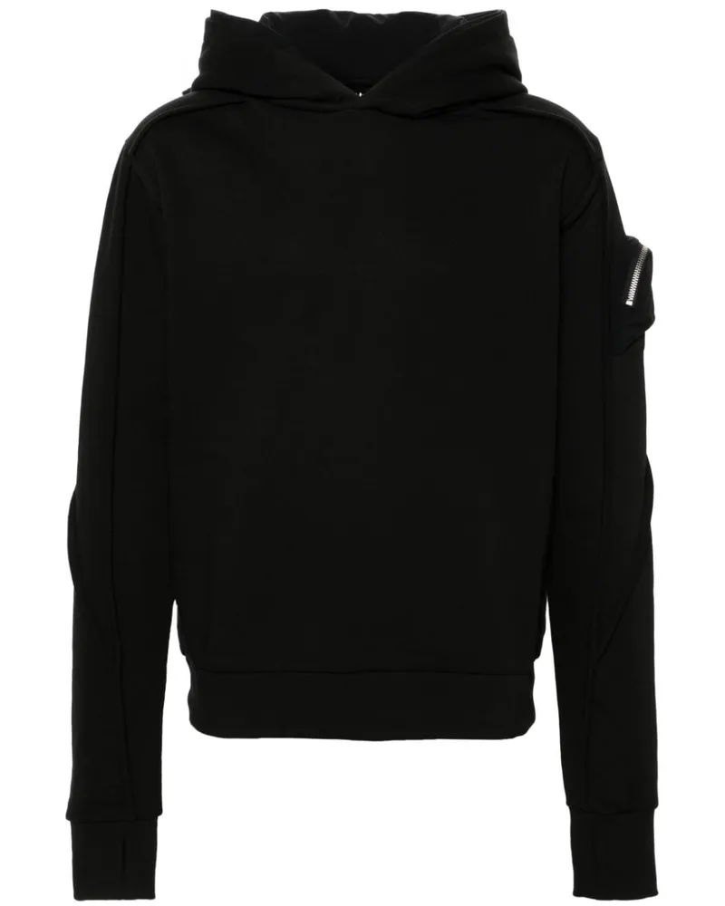 THOM KROM Hoodie mit Einsätzen - Schwarz Schwarz