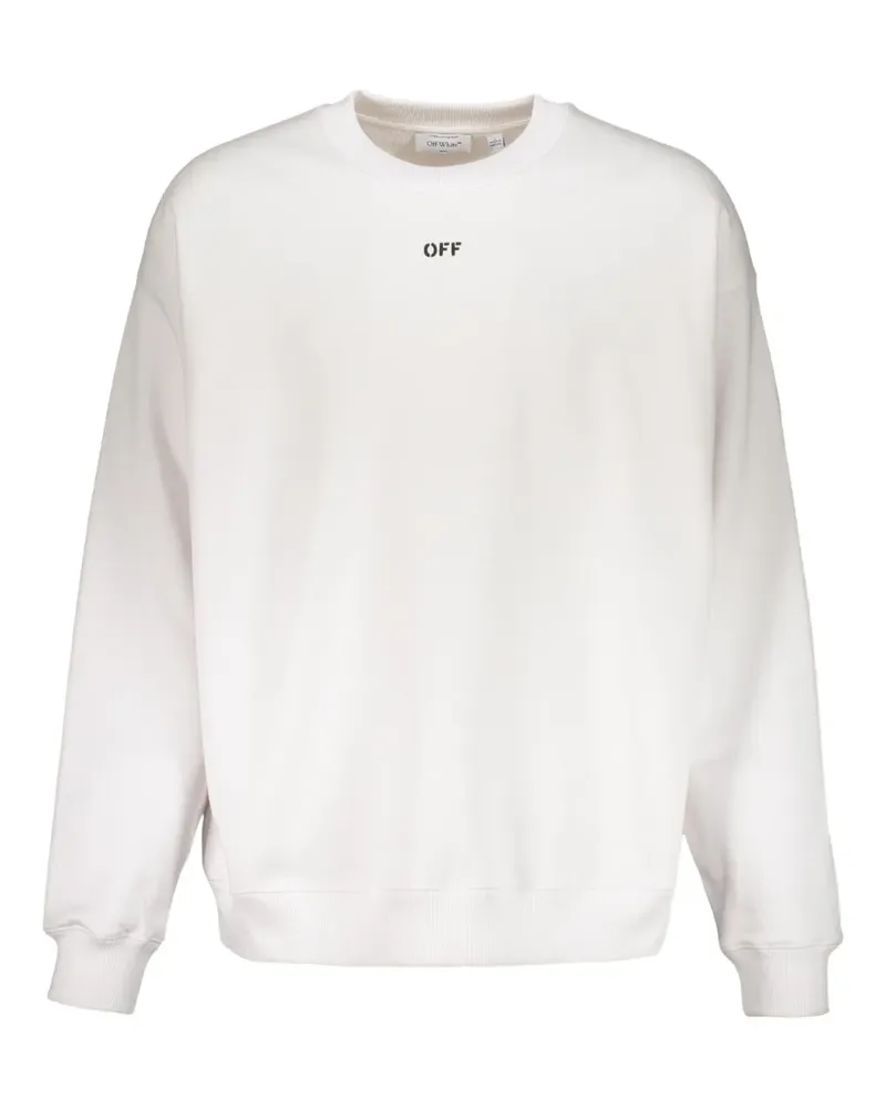 OFF-WHITE long-sleeve print sweatshirt - Weiß Weiß