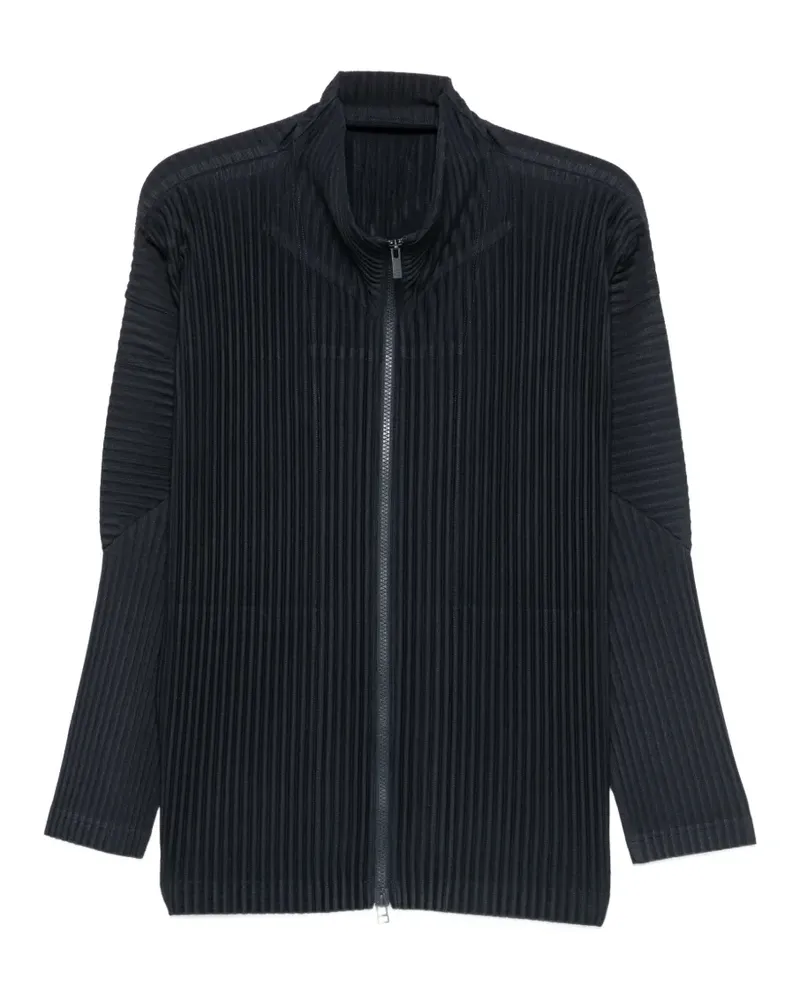 Issey Miyake Plissierter Cardigan mit Reißverschluss - Blau Blau
