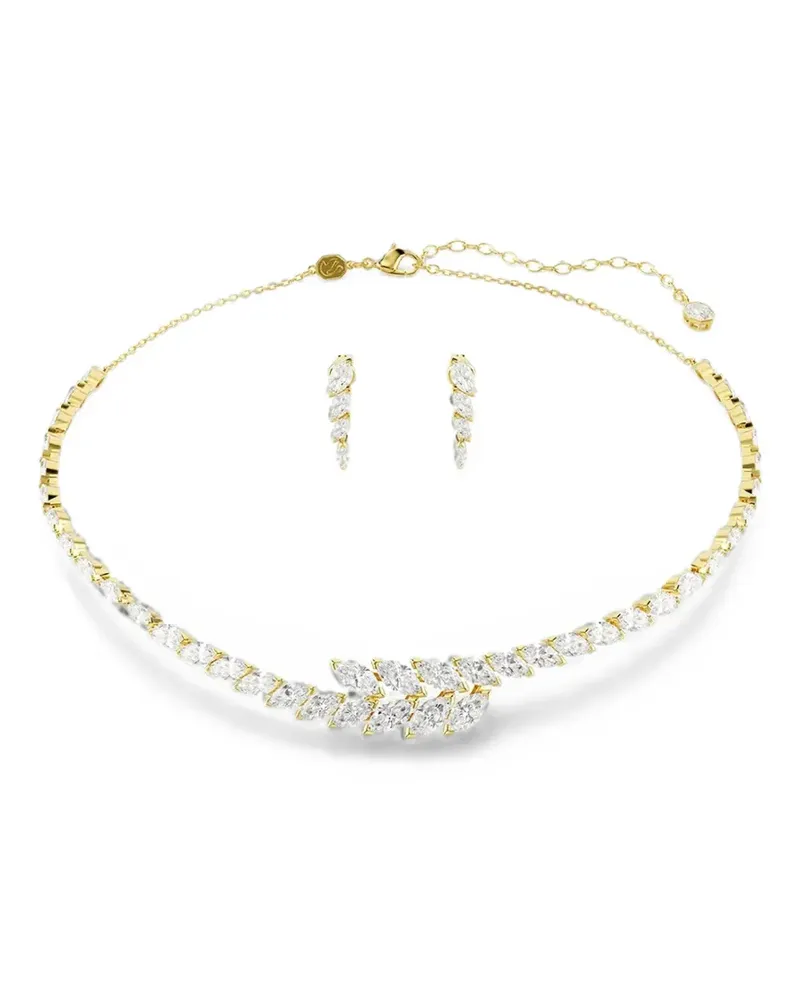 Swarovski Mesmera crystal-embellished necklace and earring set - Gold Gold