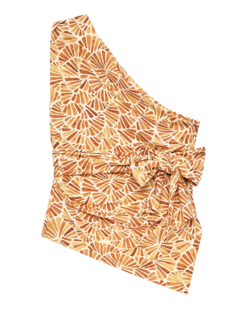 Maliparmi one-shoulder draped top - Orange Orange