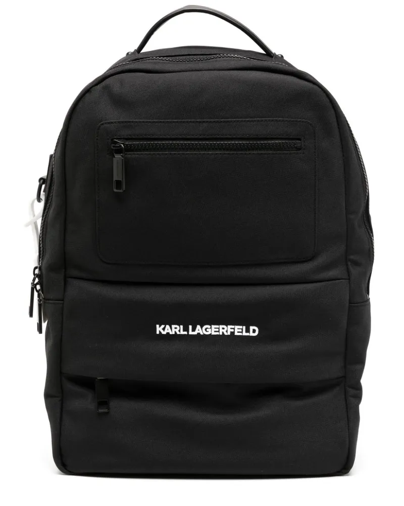 Karl Lagerfeld K/Pass Shopper mit Logo-Stickerei Schwarz