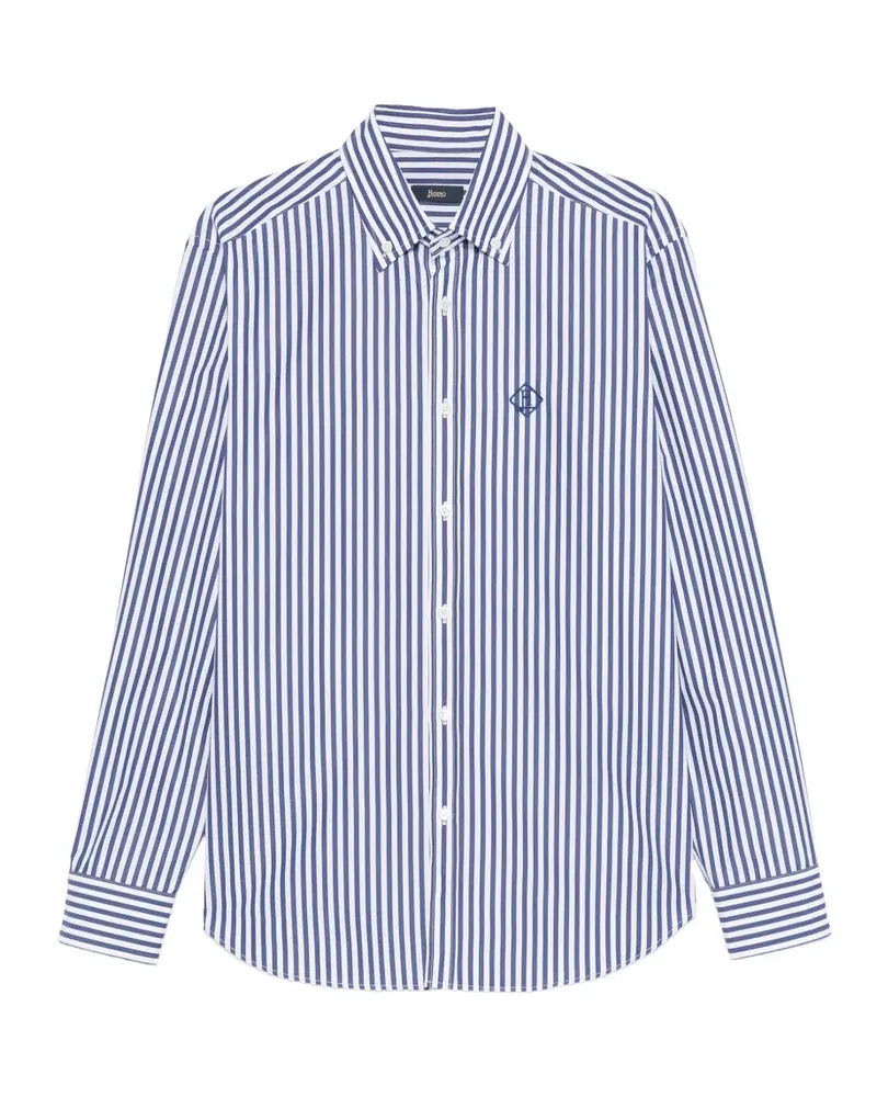 Herno Gestreiftes Hemd - Blau Blau