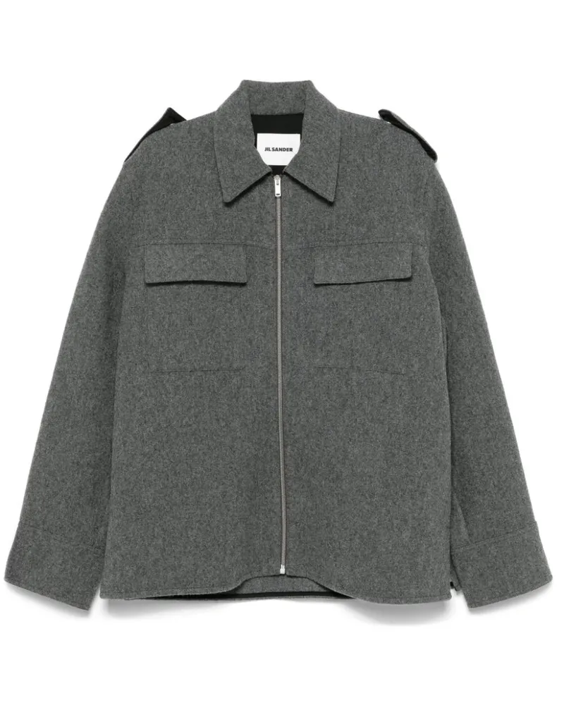 Jil Sander Texturiertes Hemd - Grau Grau