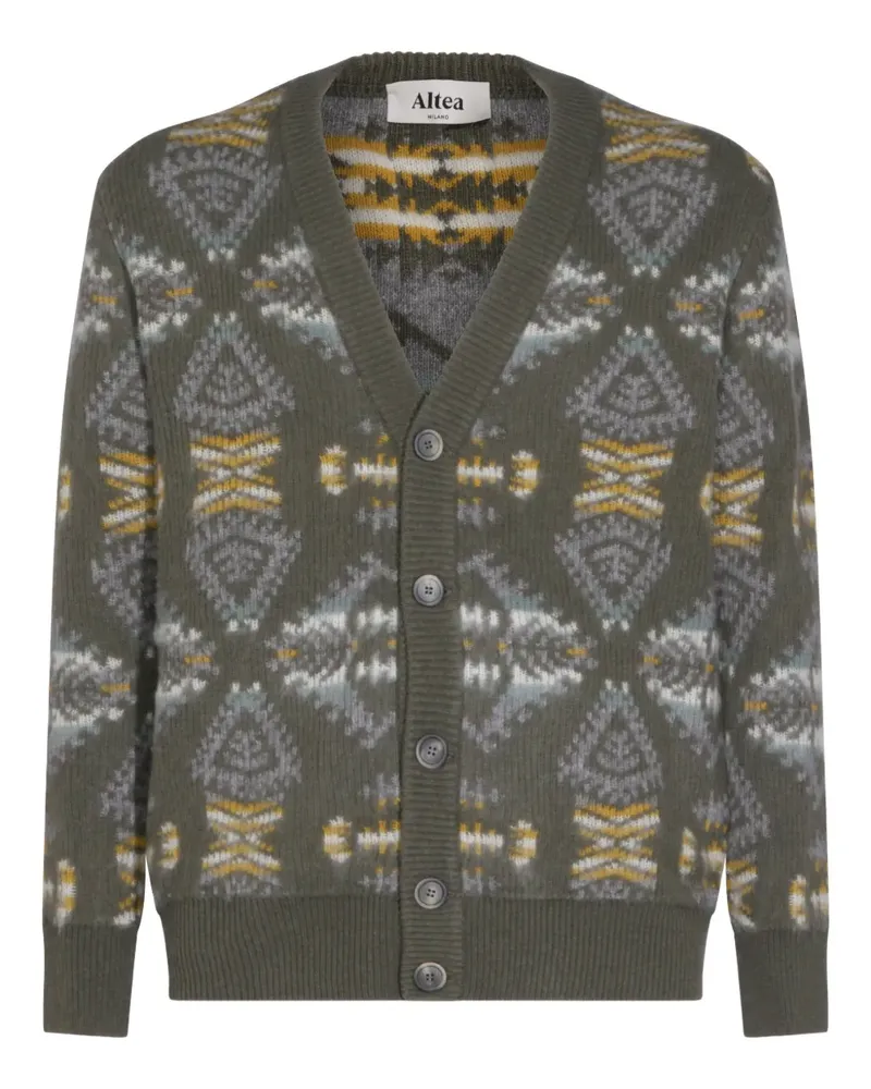 Altea patterned buttoned cardigan - Grün Grün