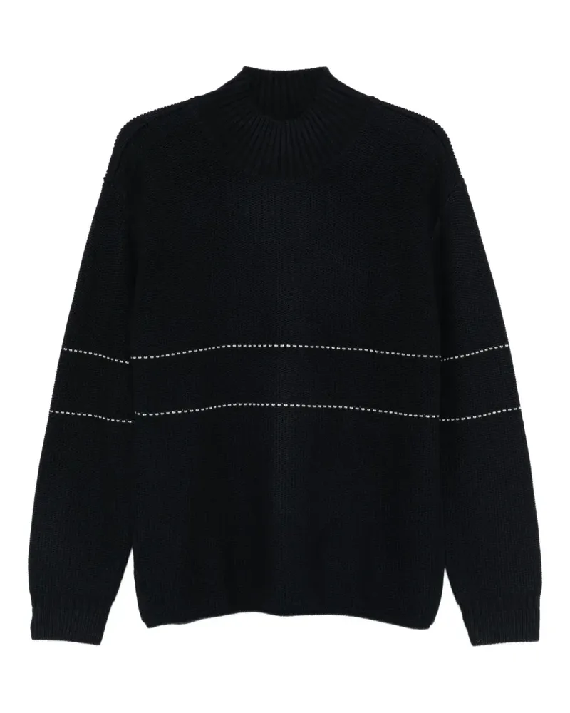Emporio Armani Pullover mit Stehkragen - Blau Blau