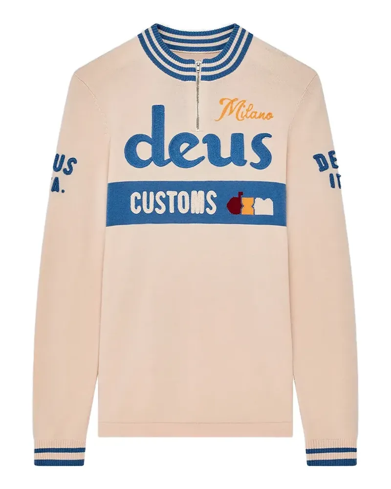 Deus Ex Machina Pullover mit Reißverschluss - Weiß Weiß