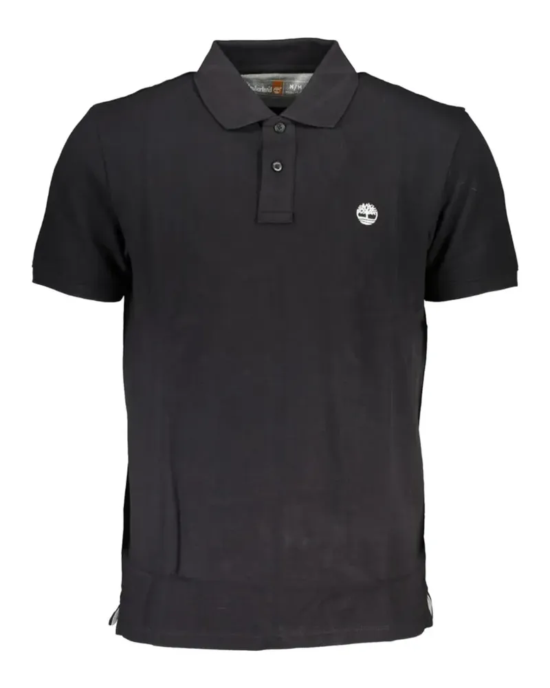 Timberland logo-embroidered short-sleeve polo shirt - Schwarz Schwarz