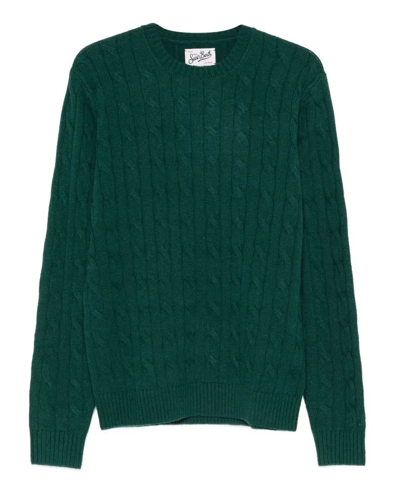 MC2 Saint Barth Regent Pullover mit Zopfmuster - Grün Grün