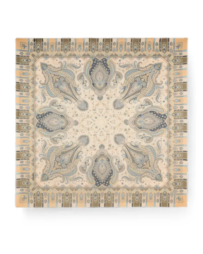 Etro Ausgefranster Schal mit Paisley-Print - Nude Nude