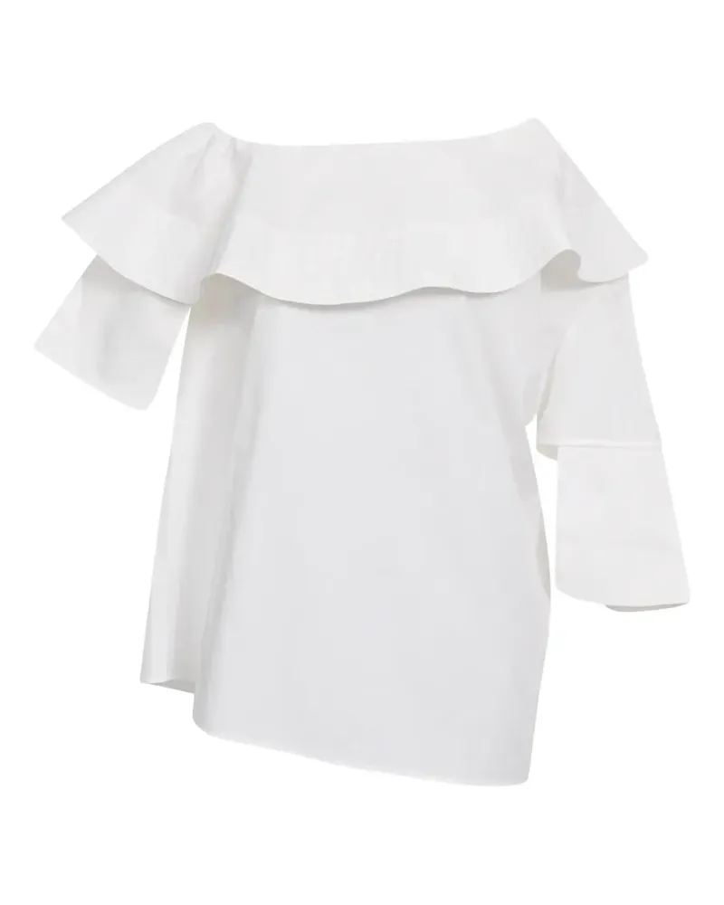 Victoria Beckham off-shoulder ruffle blouse - Weiß Weiß