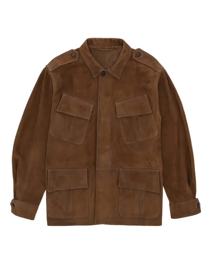 Fortela four pocket calf suede jacket - Braun Braun