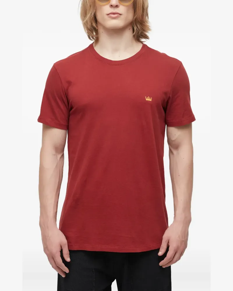 Osklen T-Shirt mit Gold Crown-Print - Rot Rot