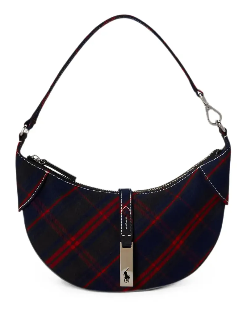 Ralph Lauren Schultertasche mit Schottenkaro - Blau Blau