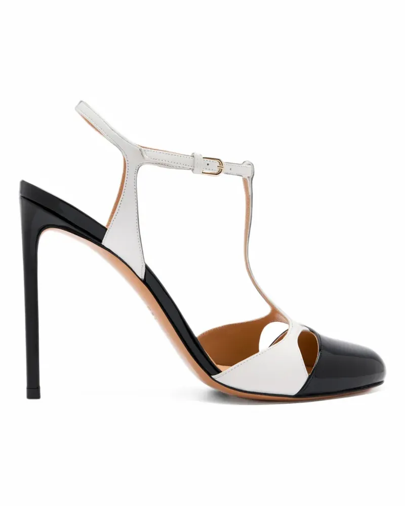 Francesco Russo T-bar cutout heel pumps - Weiß Weiß