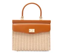 Kleine Korbtasche - Nude