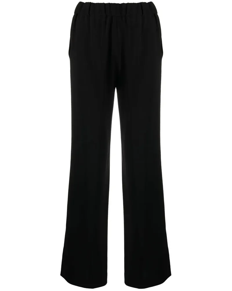 Alberto Biani Ausgestellte Krepphose - Schwarz Schwarz