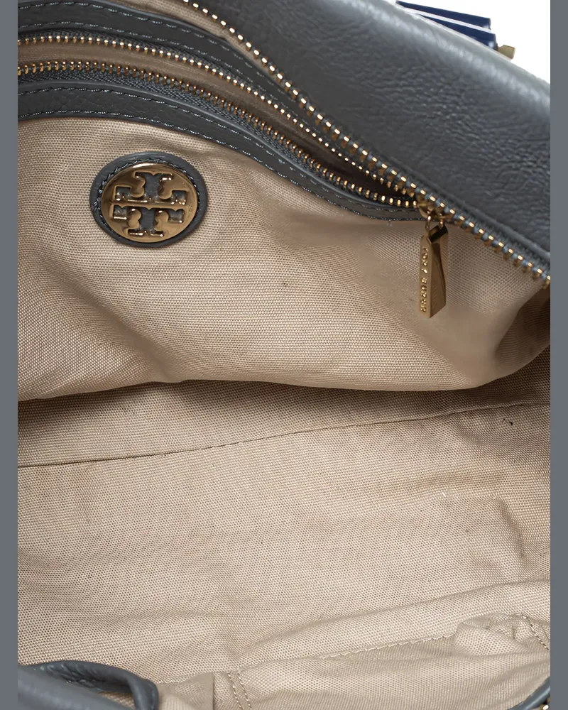 Tory Burch flap-pocket leather tote bag - Grau Grau