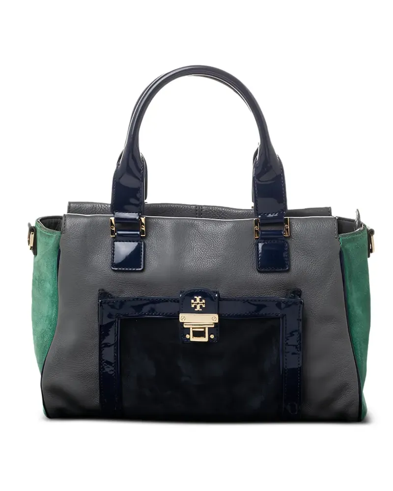 Tory Burch flap-pocket leather tote bag - Grau Grau