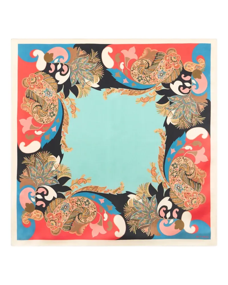 Etro Schal mit Paisleymuster - Blau Blau