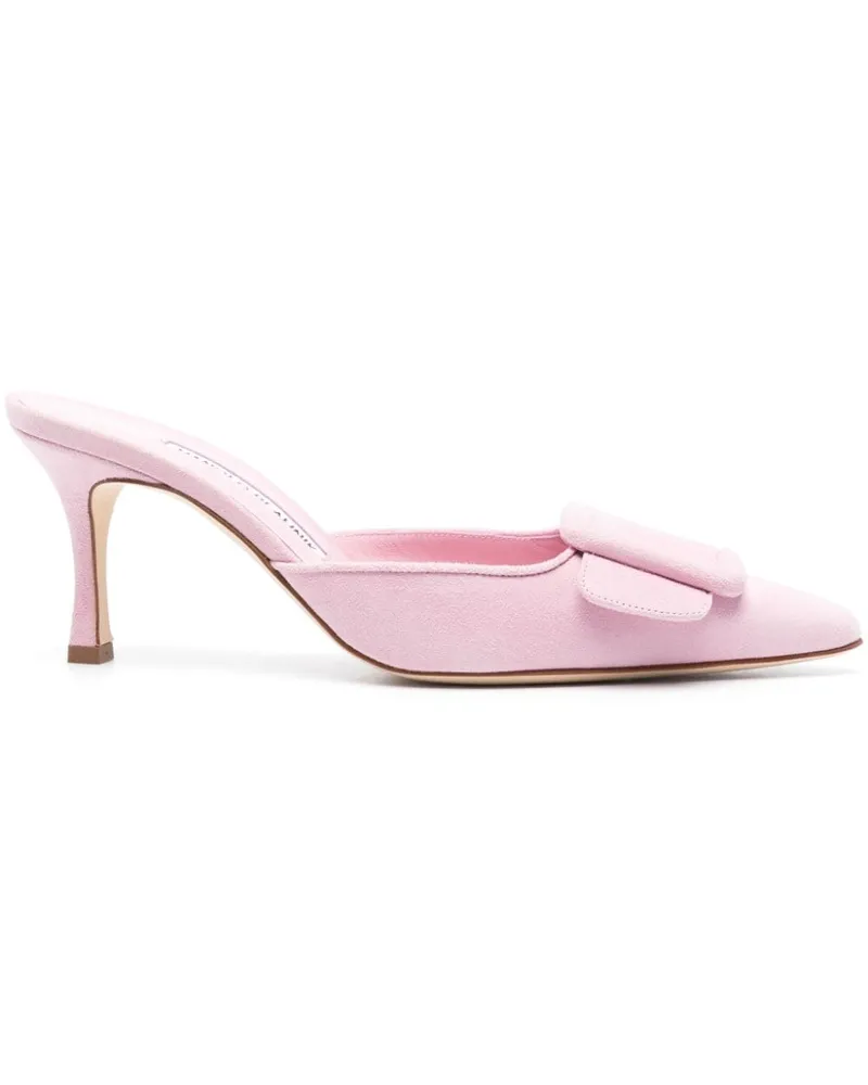 Manolo Blahnik Maysale Mules 50mm Rosa