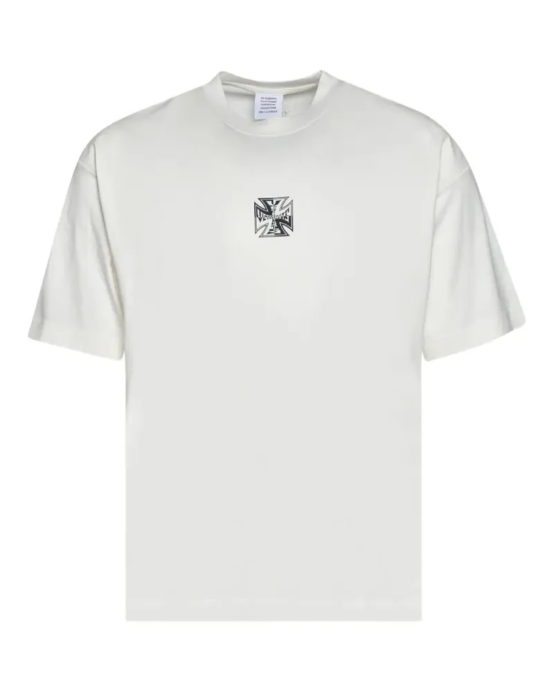 VETEMENTS Biker cross-logo T-shirt - Weiß Weiß