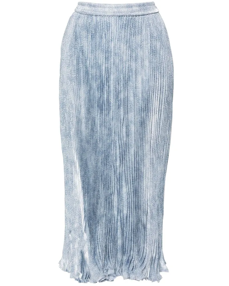 Michael Kors Midirock mit Falten - Blau Blau