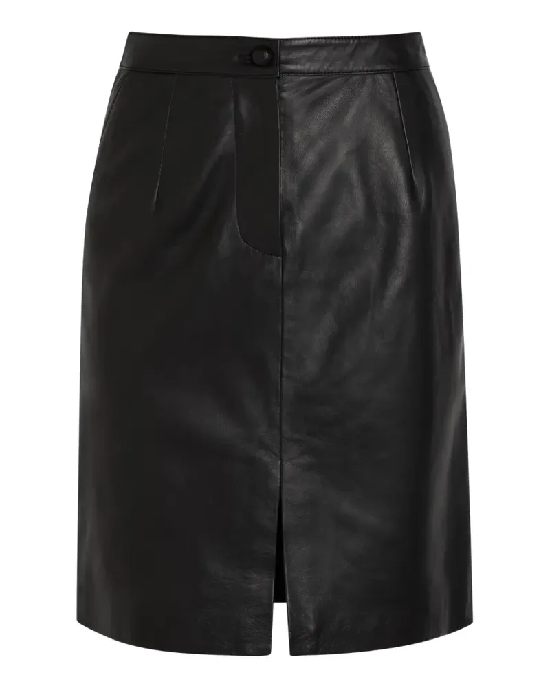 Blazé Milano Bleistiftrock aus Leder - Schwarz Schwarz