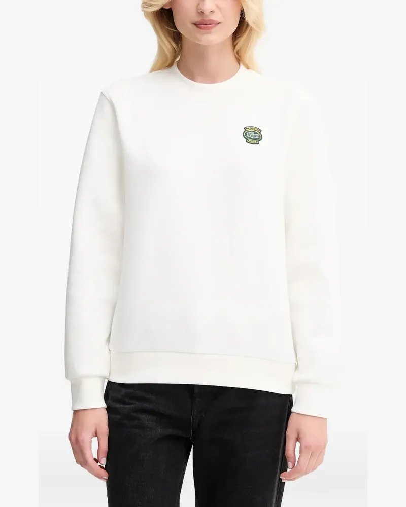 Lacoste Sweatshirt mit Logo-Patch - Weiß Weiß
