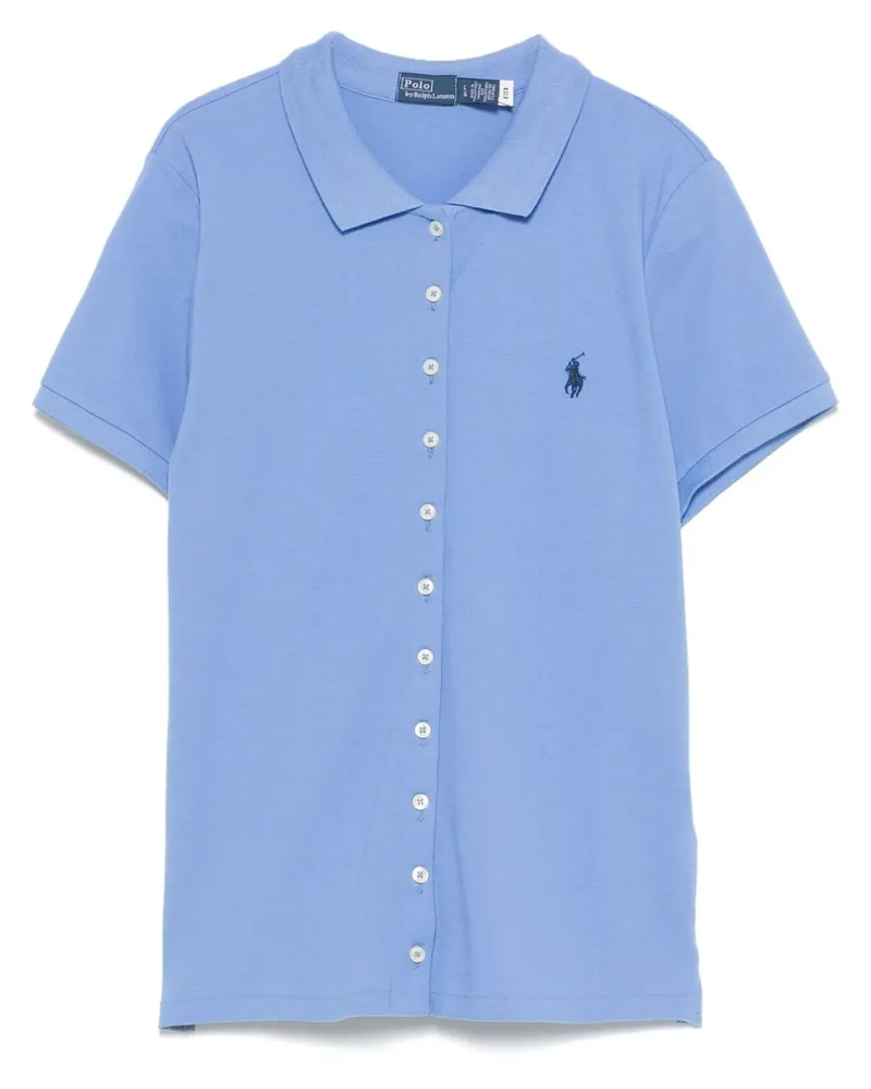 Ralph Lauren Hemd aus Piqué - Blau Blau