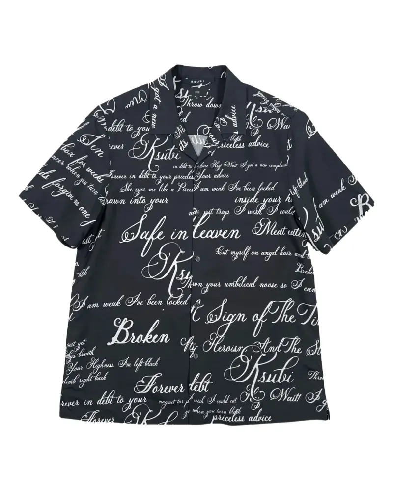 ksubi T-Shirt mit Text-Print - Schwarz Schwarz