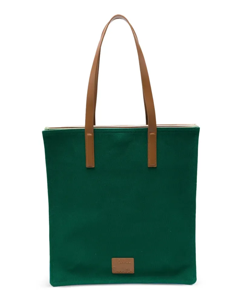 Paul Smith Concertina leather-trim tote bag - Grün Grün