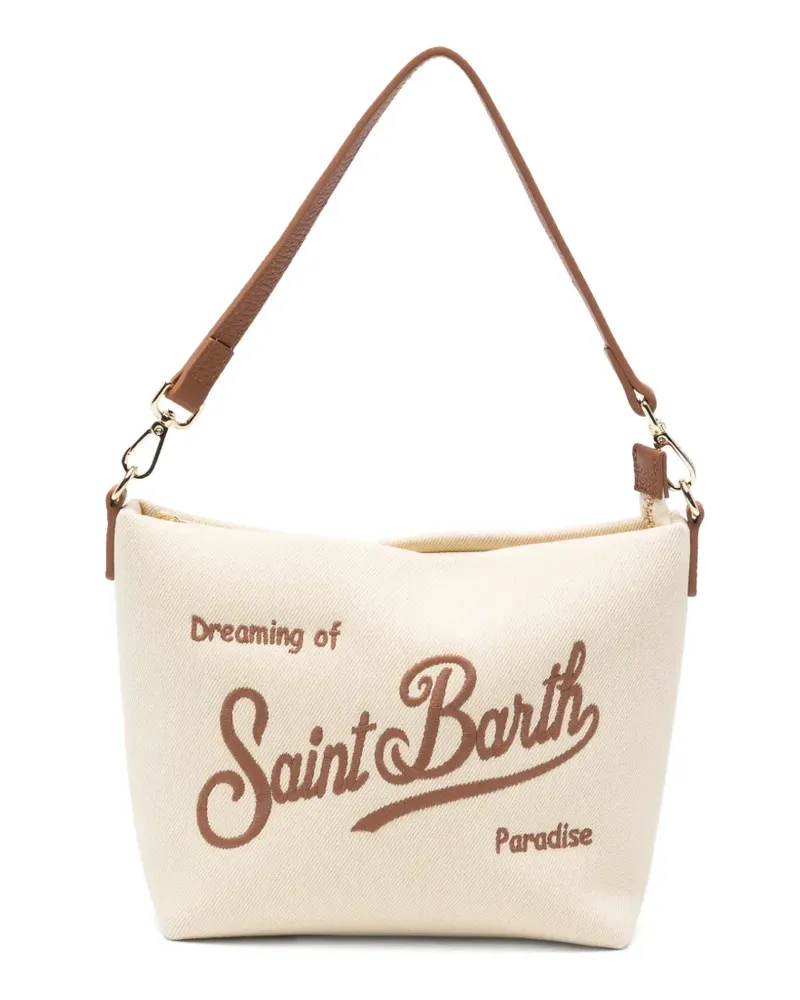 MC2 Saint Barth Aline logo-embroidered tote bag - Nude Nude