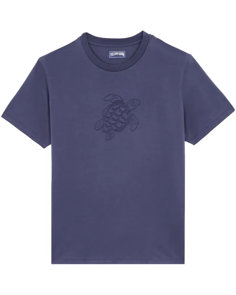 Vilebrequin T-Shirt mit Schildkröten-Stickerei - Blau Blau